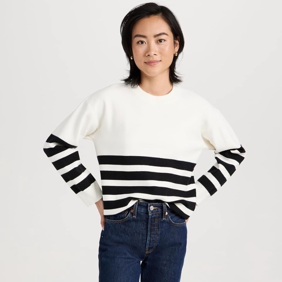 NWT Striped Crewneck Sweater (S/M) by English Factory - Picture 2 of 4